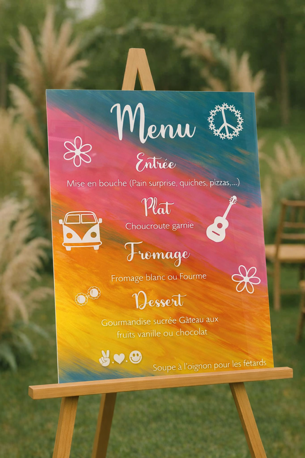 Menu grand format