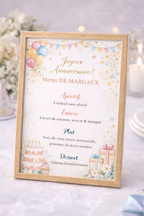 Affiche menu