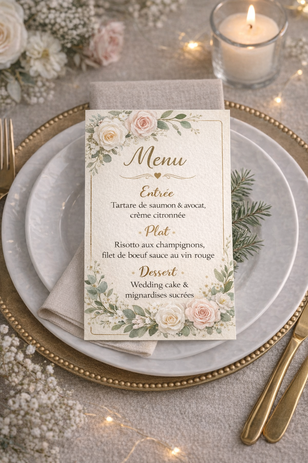 Menu de table